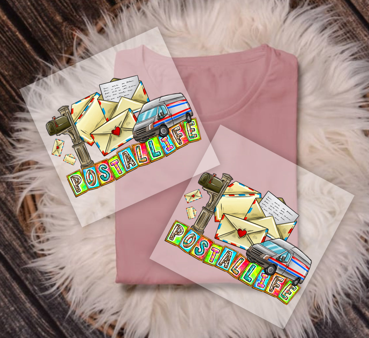 Postal life ready to press dtf transfer