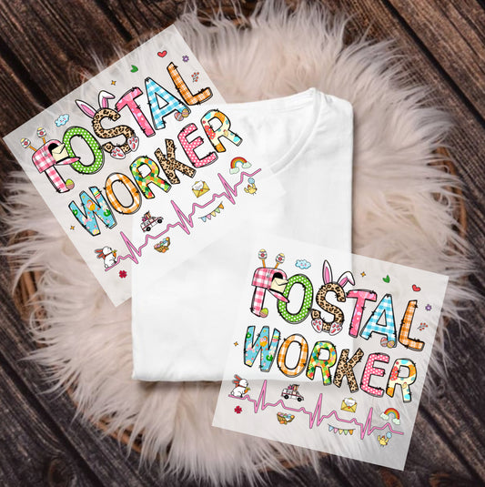 Postal worker Easter ready to press DTF