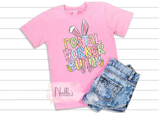 Postal worker bunny tshirt